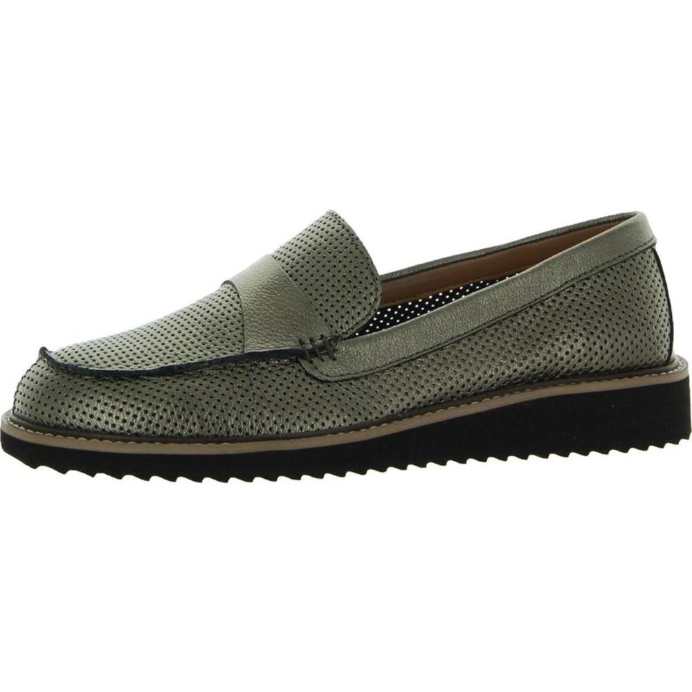 Comfortiva Womens Metallic Leather Slip On Moccasins Loafers Shoes - Like New